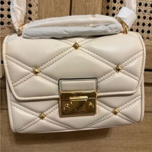 Michael Kors NWT cream  Quilted Serena Shoulder Bag